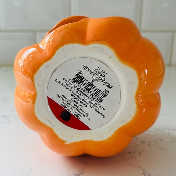 Target Bullseye’s Ceramic Pumpkin Open Mouth Candy Dish - Picture 8 of 9
